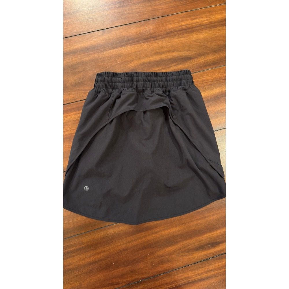 Lululemon Black Athletic Skort with Mesh Trim and Built-in Shorts Size 4 - Picture 3 of 16
